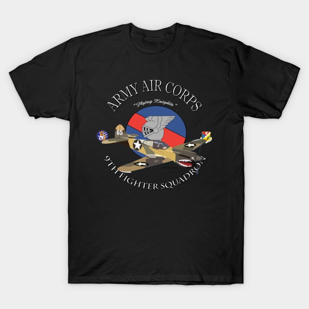 p-40 warhawk - 49fg - 9th Fighter Squadron wo Bakgrd T-Shirt by twix123844